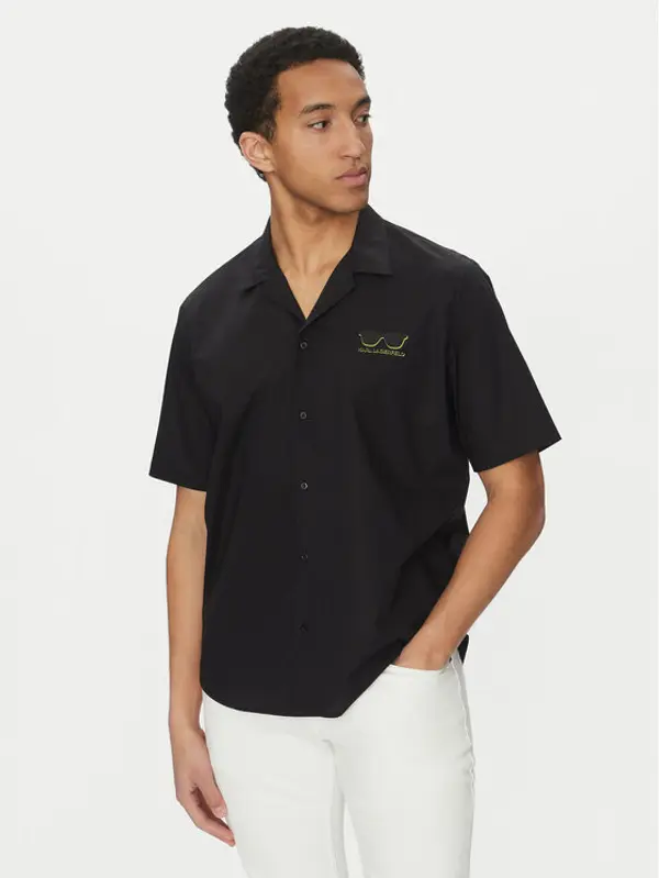 Karl Lagerfeld KARL LAGERFELD Košulja 605443 552600 Crna Relaxed Fit