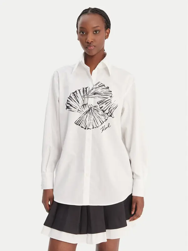 Karl Lagerfeld KARL LAGERFELD Košulja B1W11002 Bijela Relaxed Fit