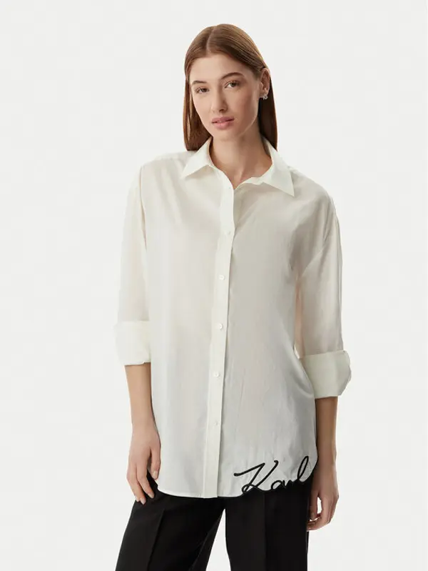 Karl Lagerfeld KARL LAGERFELD Košulja B2W46034 Krem Oversize