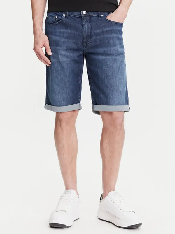 Karl Lagerfeld KARL LAGERFELD Kratke traperice 265820 552833 Tamnoplava Regular Fit