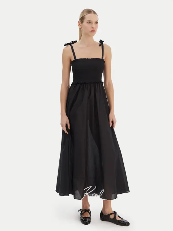 Karl Lagerfeld KARL LAGERFELD Ljetna haljina A2W46009 Crna Regular Fit