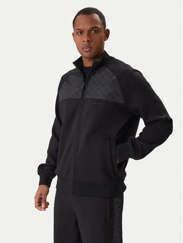 Karl Lagerfeld KARL LAGERFELD Majica dugih rukava 705000 561902 Crna Regular Fit