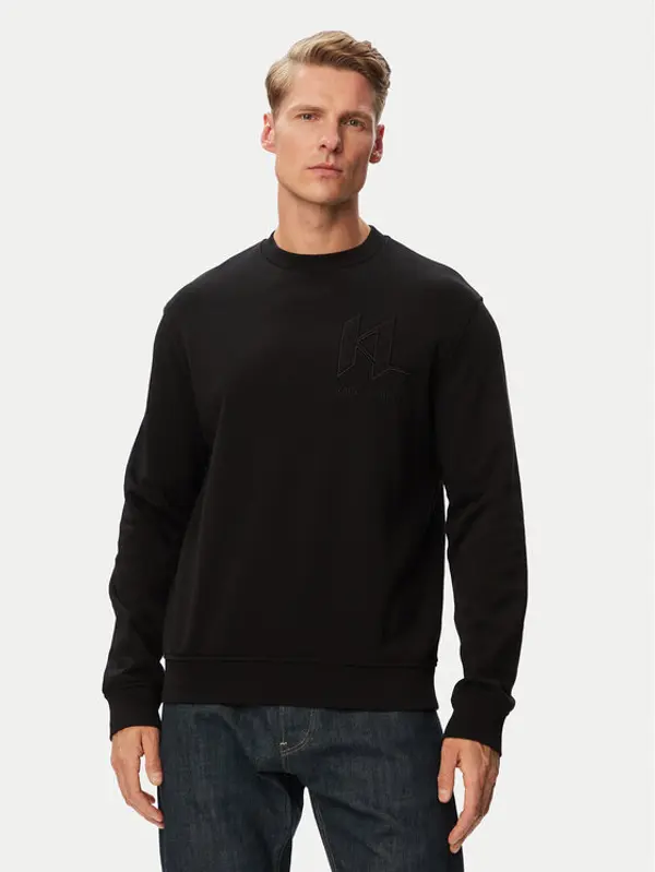 Karl Lagerfeld KARL LAGERFELD Majica dugih rukava 705022 563900 Crna Regular Fit