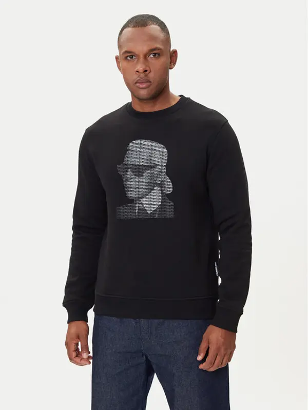 Karl Lagerfeld KARL LAGERFELD Majica dugih rukava 705031 554906 Crna Regular Fit