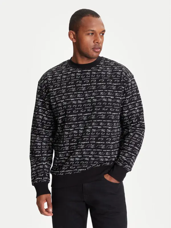 Karl Lagerfeld KARL LAGERFELD Majica dugih rukava 705109 553910 Crna Regular Fit