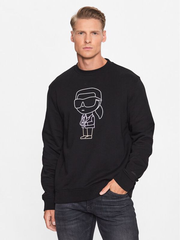 KARL LAGERFELD KARL LAGERFELD Majica dugih rukava 705400 533910 Crna Regular Fit