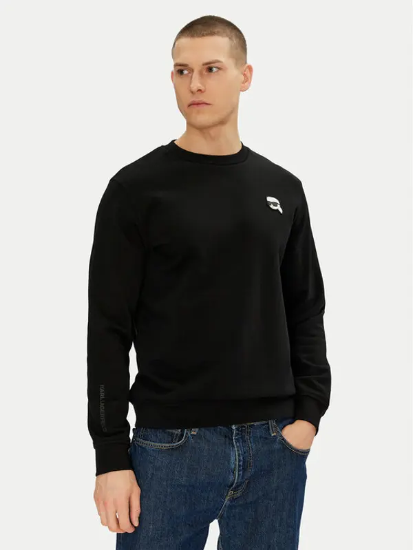 Karl Lagerfeld KARL LAGERFELD Majica dugih rukava 705710 500900 Crna Regular Fit