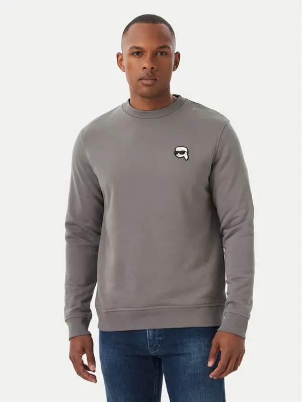 Karl Lagerfeld KARL LAGERFELD Majica dugih rukava 705710 561900 Tamno siva Regular Fit