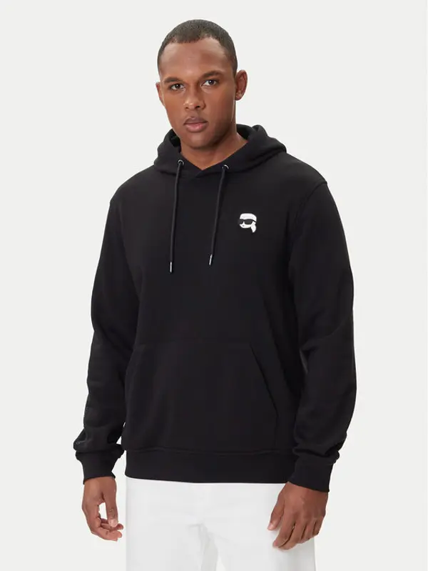 Karl Lagerfeld KARL LAGERFELD Majica dugih rukava 705711 500900 Crna Regular Fit