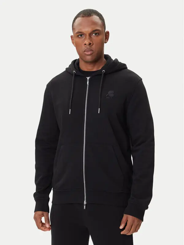 Karl Lagerfeld KARL LAGERFELD Majica dugih rukava 705751 500900 Crna Regular Fit