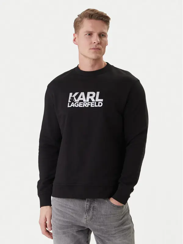 Karl Lagerfeld KARL LAGERFELD Majica dugih rukava 705780 500917 Crna Regular Fit