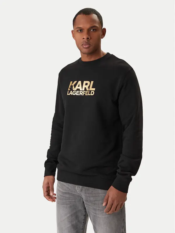 Karl Lagerfeld KARL LAGERFELD Majica dugih rukava 705780 561917 Crna Regular Fit