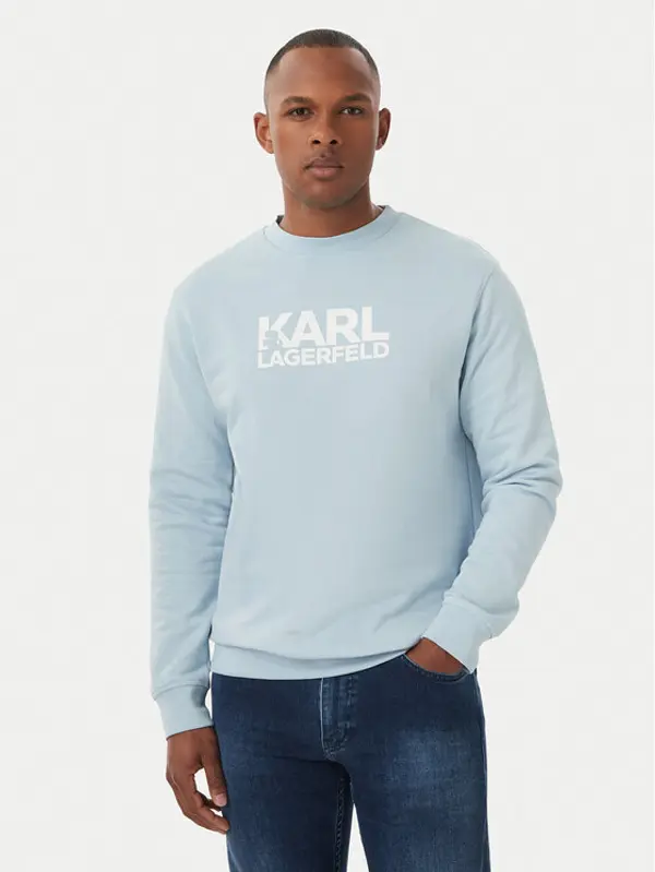 Karl Lagerfeld KARL LAGERFELD Majica dugih rukava 705780 561917 Svijetlo plava Regular Fit