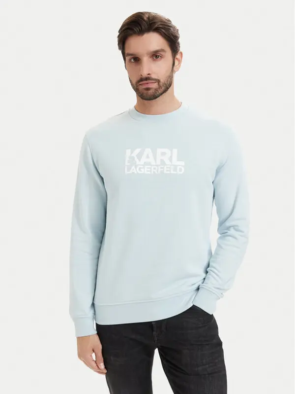 Karl Lagerfeld KARL LAGERFELD Majica dugih rukava 705780 563917 Svijetlo plava Regular Fit
