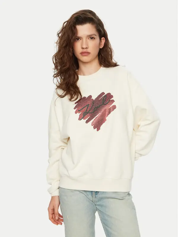 Karl Lagerfeld KARL LAGERFELD Majica dugih rukava A1W20045 Écru Regular Fit