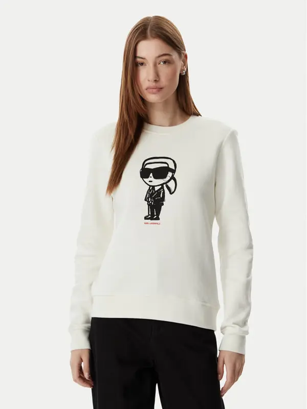 Karl Lagerfeld KARL LAGERFELD Majica dugih rukava A2W20071 Svijetlo bež Regular Fit