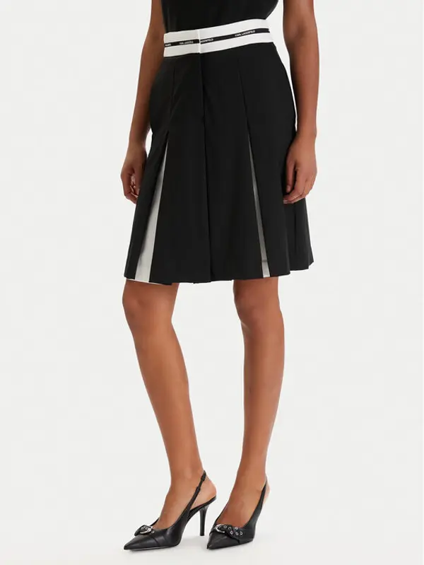 Karl Lagerfeld KARL LAGERFELD Mini suknja B1W12005 Crna Regular Fit