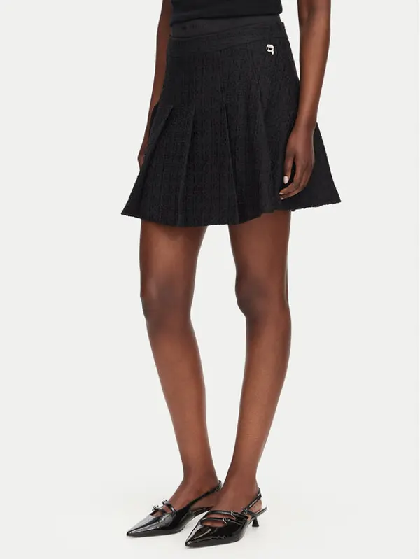 Karl Lagerfeld KARL LAGERFELD Mini suknja B3W12021 Crna A-Line Fit