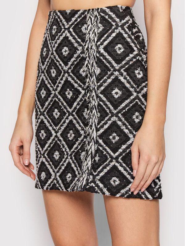 KARL LAGERFELD KARL LAGERFELD Mini suknja Boucle 220W1204 Crna Regular Fit