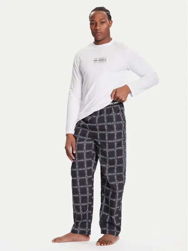 Karl Lagerfeld KARL LAGERFELD Pidžama A4M45001 Bijela Regular Fit