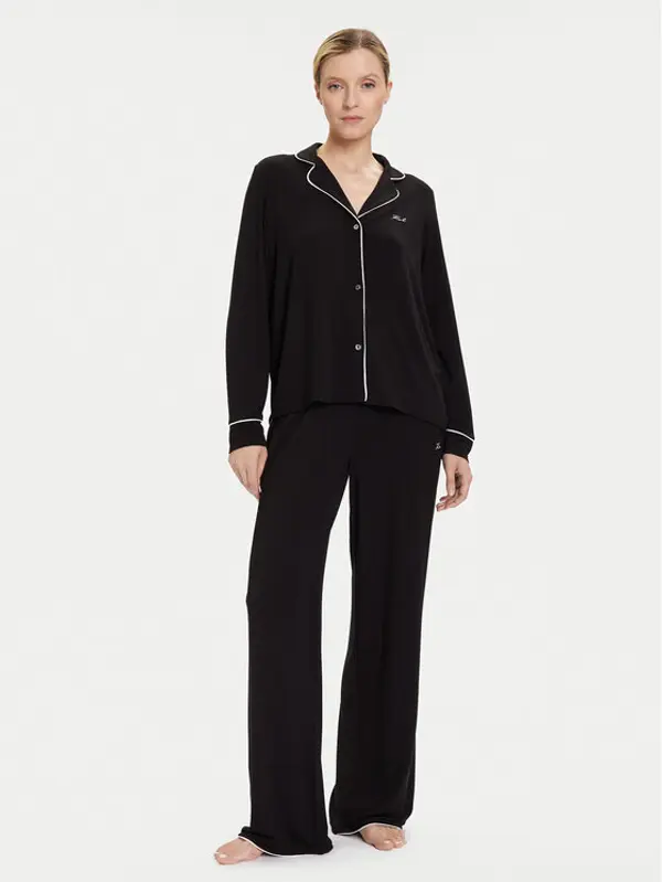 Karl Lagerfeld KARL LAGERFELD Pidžama A4W45004 Crna Relaxed Fit