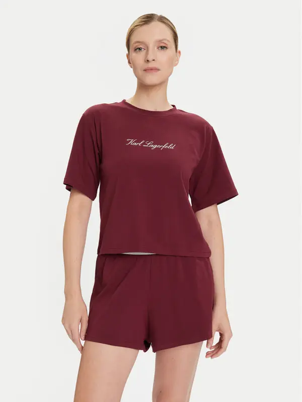Karl Lagerfeld KARL LAGERFELD Pidžama A4W45012 Tamnocrvena Regular Fit