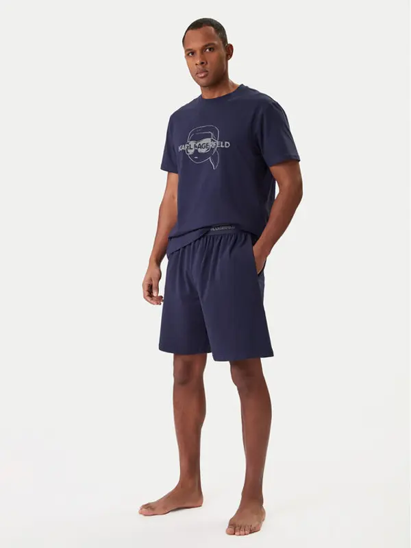Karl Lagerfeld KARL LAGERFELD Pidžama B1M45005 Tamnoplava Regular Fit