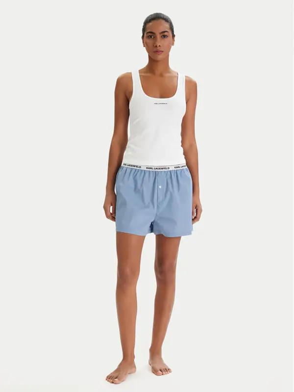 Karl Lagerfeld KARL LAGERFELD Pidžama B1W45008 Bijela Regular Fit