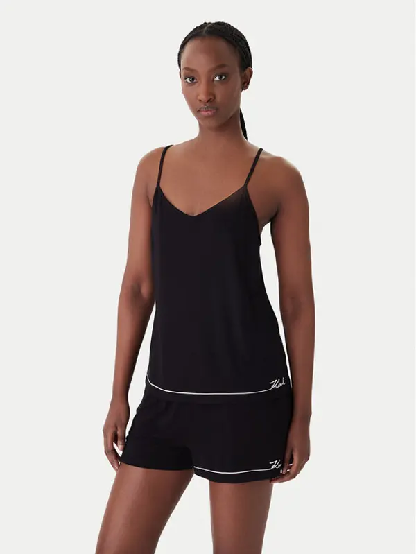 Karl Lagerfeld KARL LAGERFELD Pidžama B1W45011 Crna Regular Fit