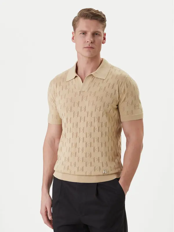 Karl Lagerfeld KARL LAGERFELD Polo 655005 562301 Bež Slim Fit