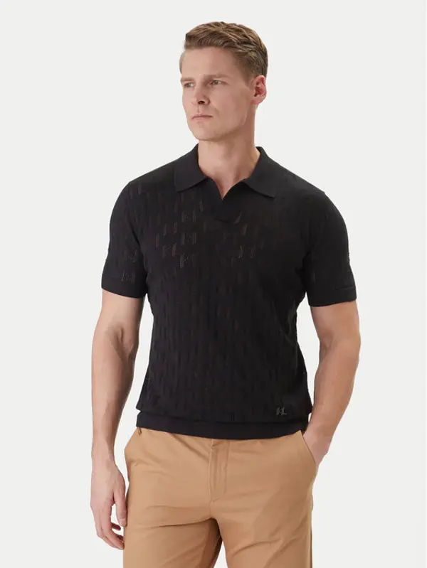 Karl Lagerfeld KARL LAGERFELD Polo 655005 562301 Crna Slim Fit