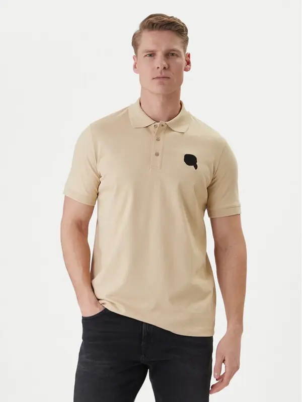Karl Lagerfeld KARL LAGERFELD Polo 745015 562231 Bež Regular Fit