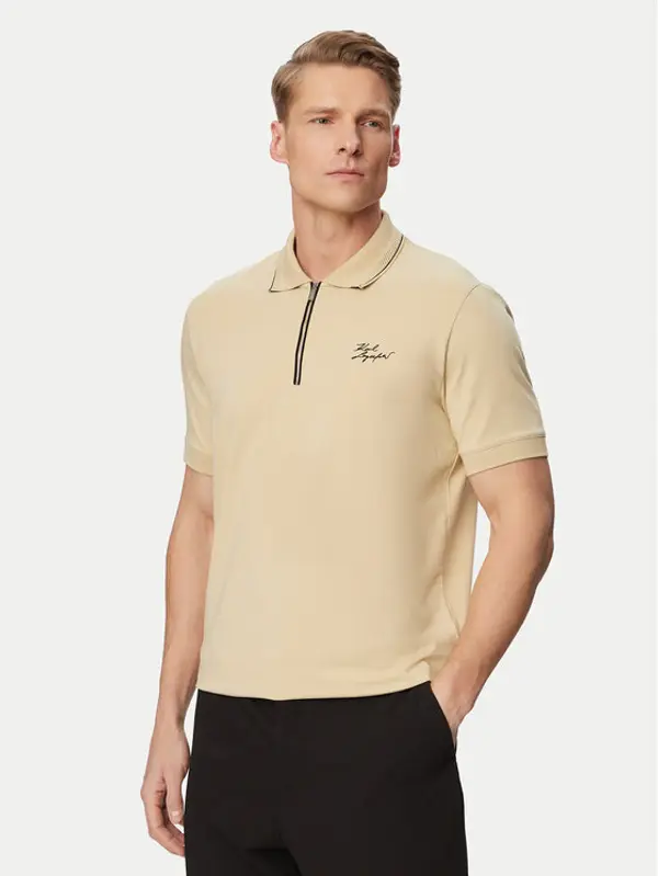 Karl Lagerfeld KARL LAGERFELD Polo 745021 562221 Bež Regular Fit
