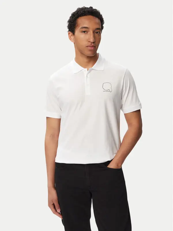 Karl Lagerfeld KARL LAGERFELD Polo 745025 563224 Bijela Regular Fit