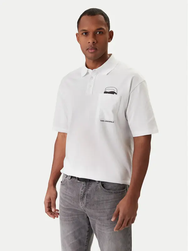 Karl Lagerfeld KARL LAGERFELD Polo 745127 561225 Bijela Regular Fit