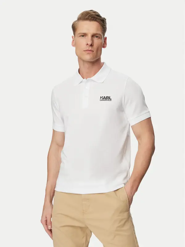 Karl Lagerfeld KARL LAGERFELD Polo 745780 500235 Bijela Regular Fit