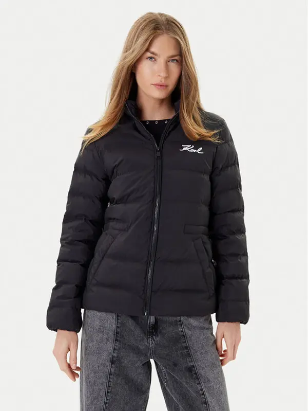 Karl Lagerfeld KARL LAGERFELD Prijelazna jakna A1W15049 Crna Regular Fit