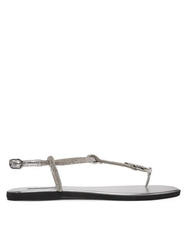 Karl Lagerfeld KARL LAGERFELD Sandale Olympia II KL87416 Srebrna