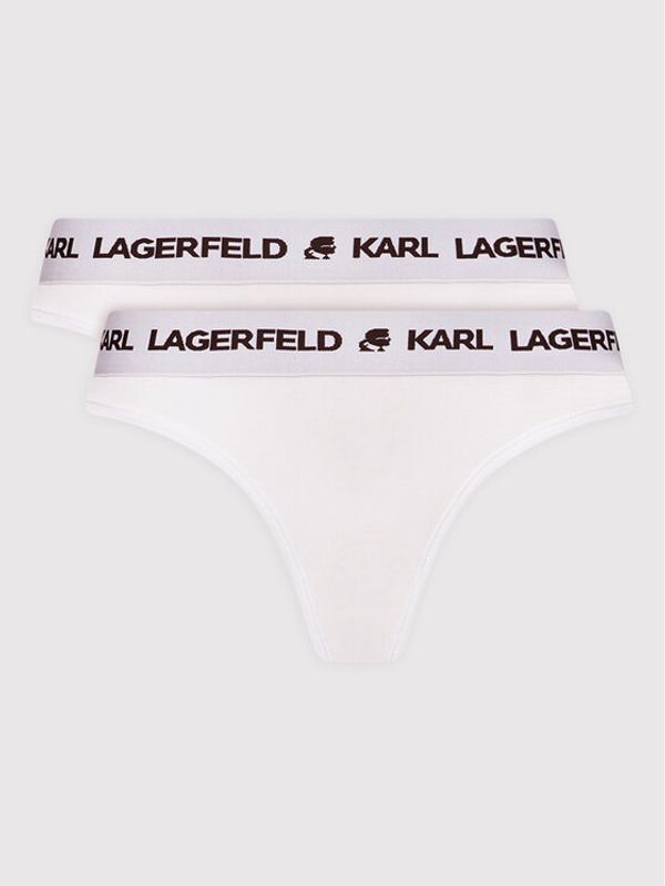 KARL LAGERFELD KARL LAGERFELD Set od 2 para tangica Logo Set 211W2126 Bijela