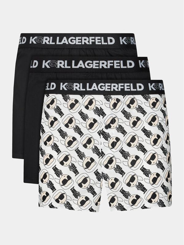 KARL LAGERFELD KARL LAGERFELD Set od 3 para bokserica Ikonik 2.0 Woven Boxer (X3) 236M2102 Crna