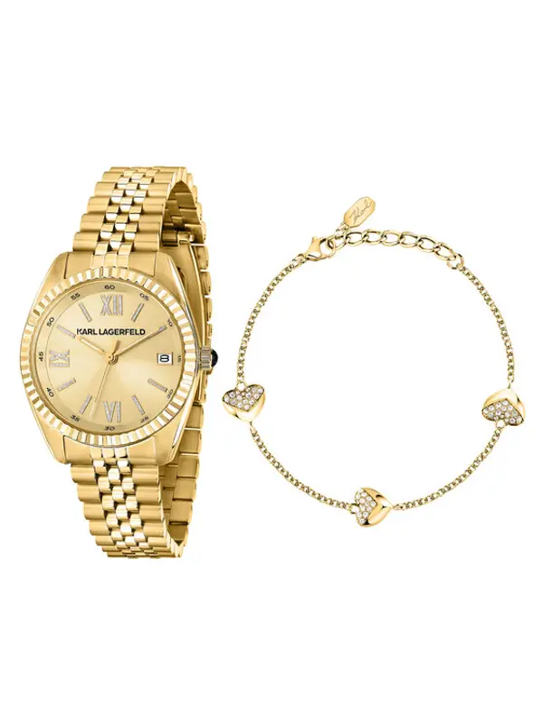 Karl Lagerfeld KARL LAGERFELD Set sata i narukvice R0553108501 Zlatna