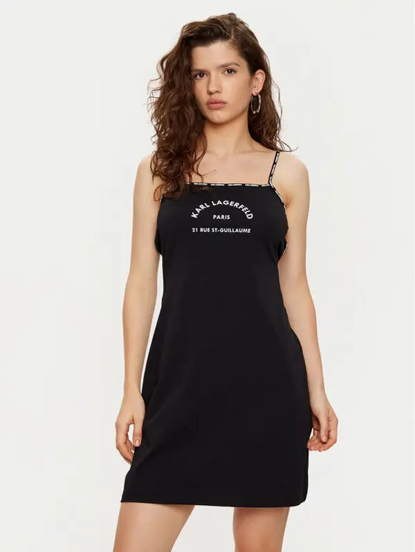 Karl Lagerfeld KARL LAGERFELD Spavaćica A1W46081 Crna Regular Fit