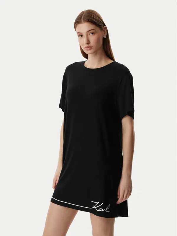 Karl Lagerfeld KARL LAGERFELD Spavaćica B1W45009 Crna Regular Fit