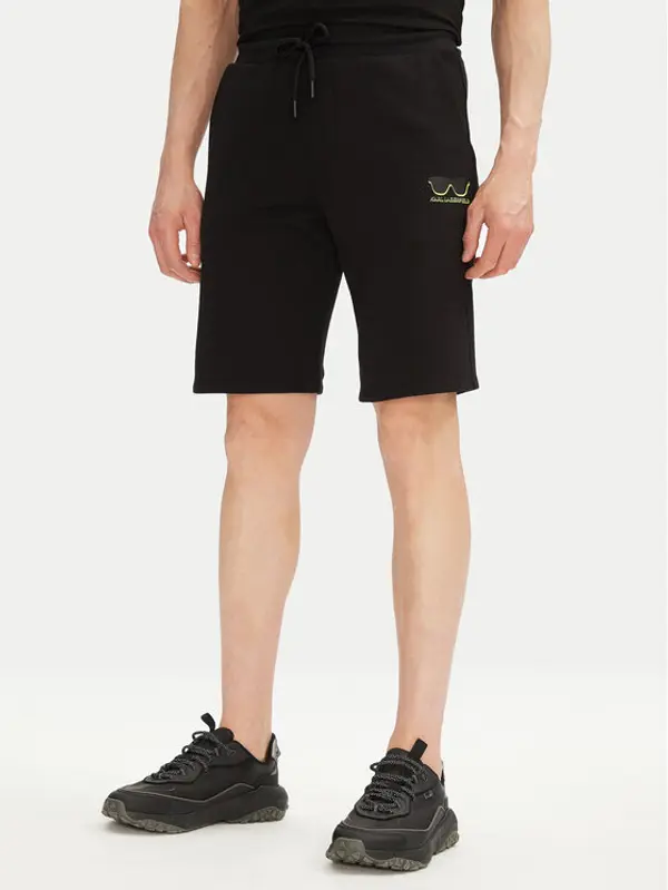 Karl Lagerfeld KARL LAGERFELD Sportske kratke hlače 705400 552917 Crna Regular Fit