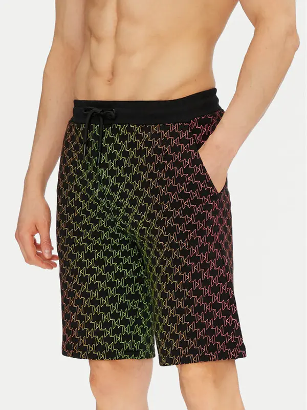 Karl Lagerfeld KARL LAGERFELD Sportske kratke hlače 705401 552917 Crna Regular Fit