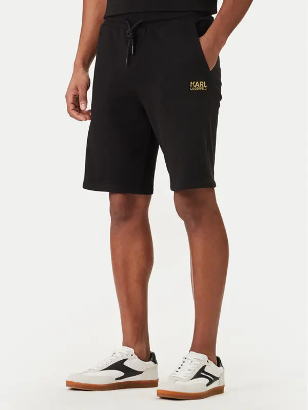 Karl Lagerfeld KARL LAGERFELD Sportske kratke hlače 705783 562917 Crna Regular Fit