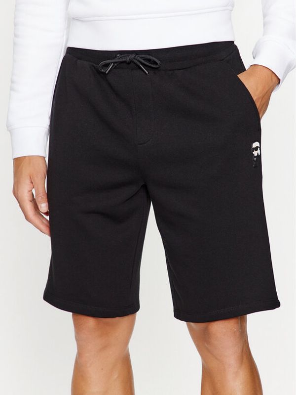 KARL LAGERFELD KARL LAGERFELD Sportske kratke hlače 705897 500900 Crna Regular Fit