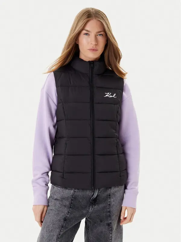 Karl Lagerfeld KARL LAGERFELD Sportski prsluk A1W15048 Crna Regular Fit