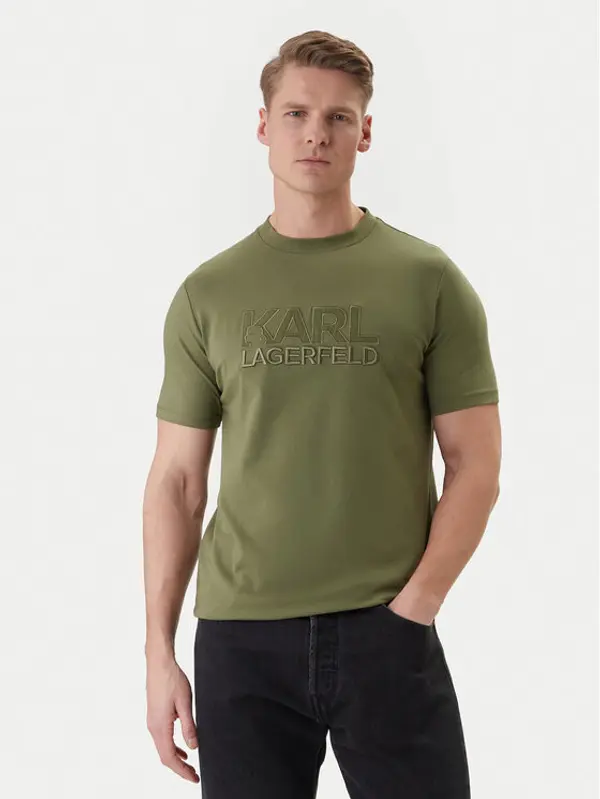 Karl Lagerfeld KARL LAGERFELD T-shirt 755035 562221 Zelena Regular Fit