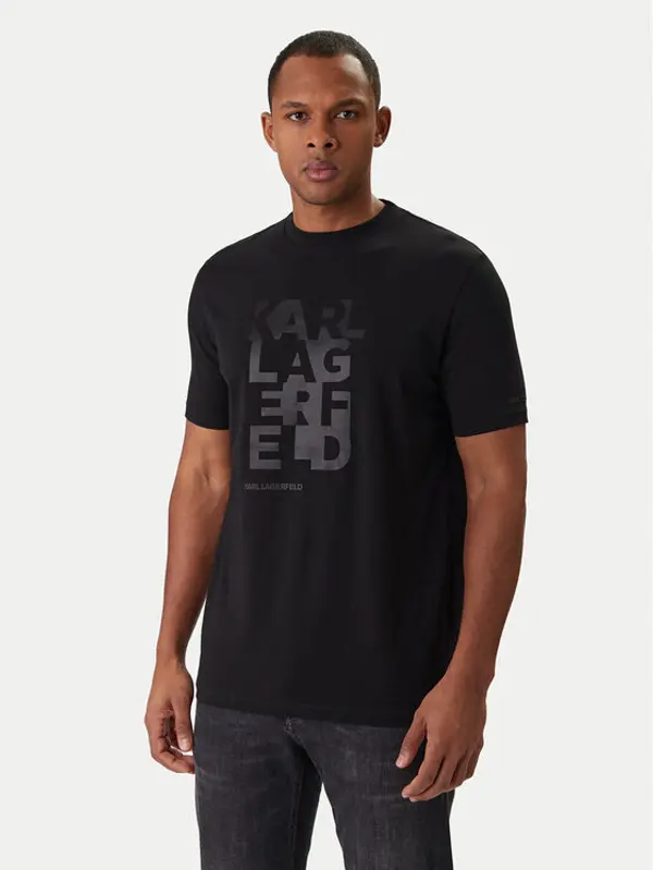 Karl Lagerfeld KARL LAGERFELD T-shirt 755053 561221 Crna Regular Fit